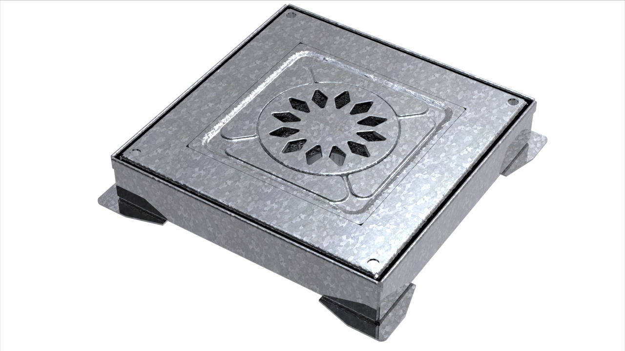 Gráfico - Tapa de Registro Estanco Galvanizado Liso con Sumidero