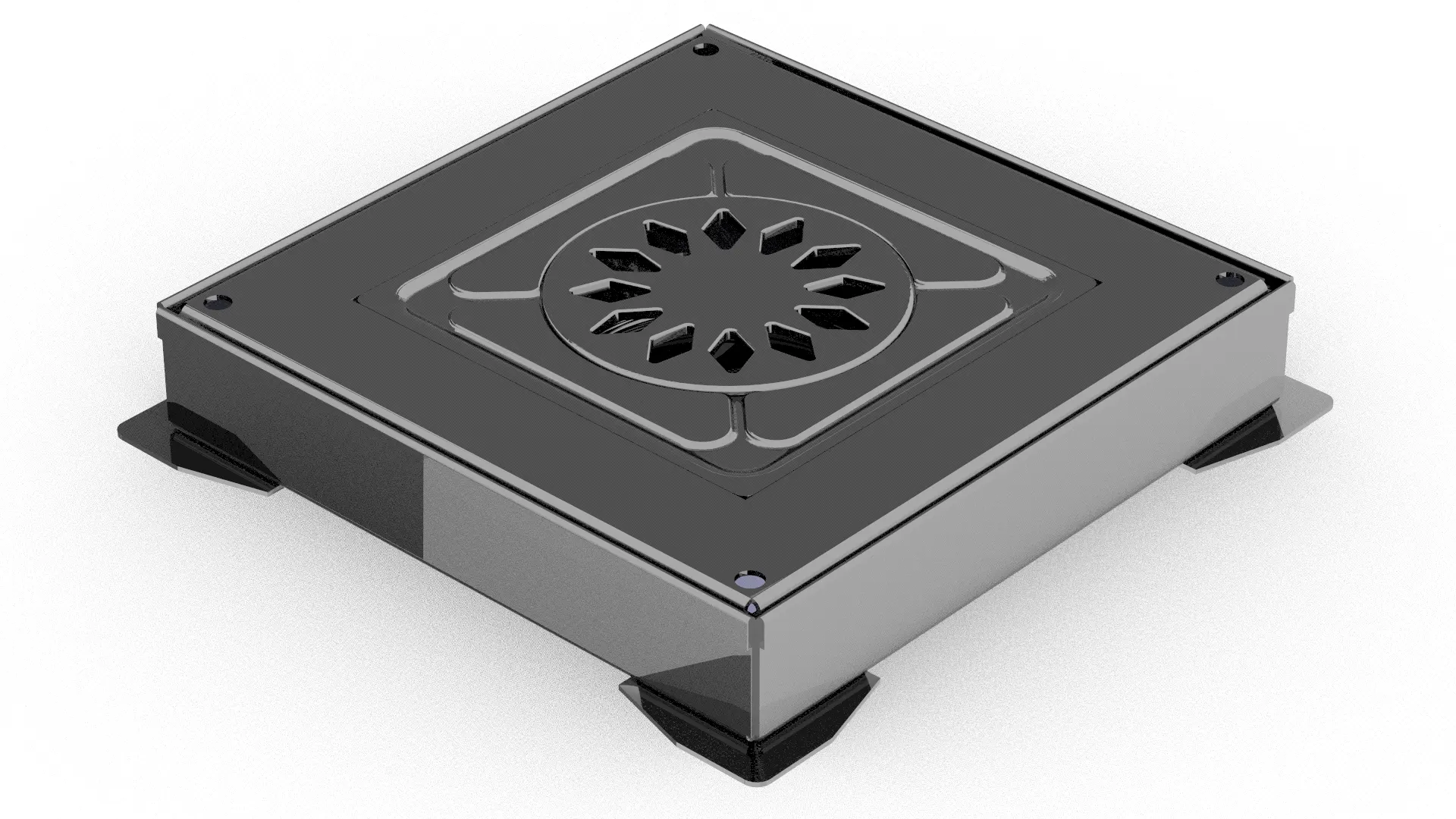Gráfico - Tapa de Registro Estanco Acero Inoxidable Liso con Sumidero